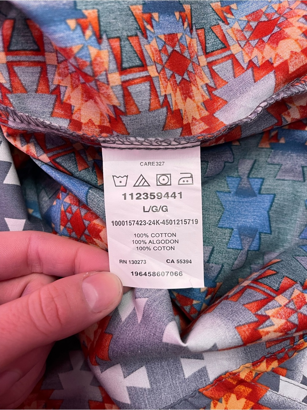 Wrangler Checotah Southwestern Print Western Snap Shirt Men's Large - Picture 15 of 15